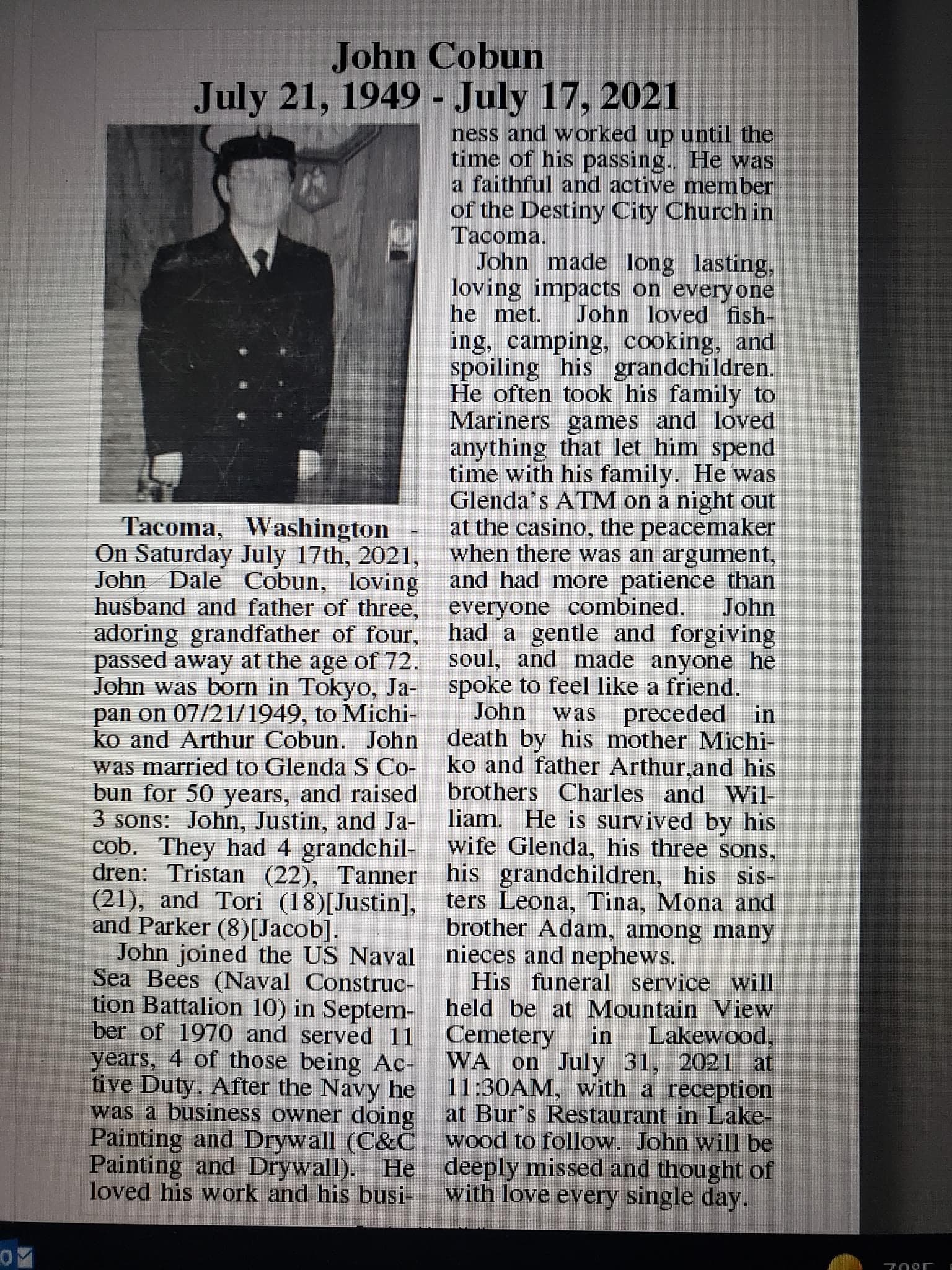 Photo of John